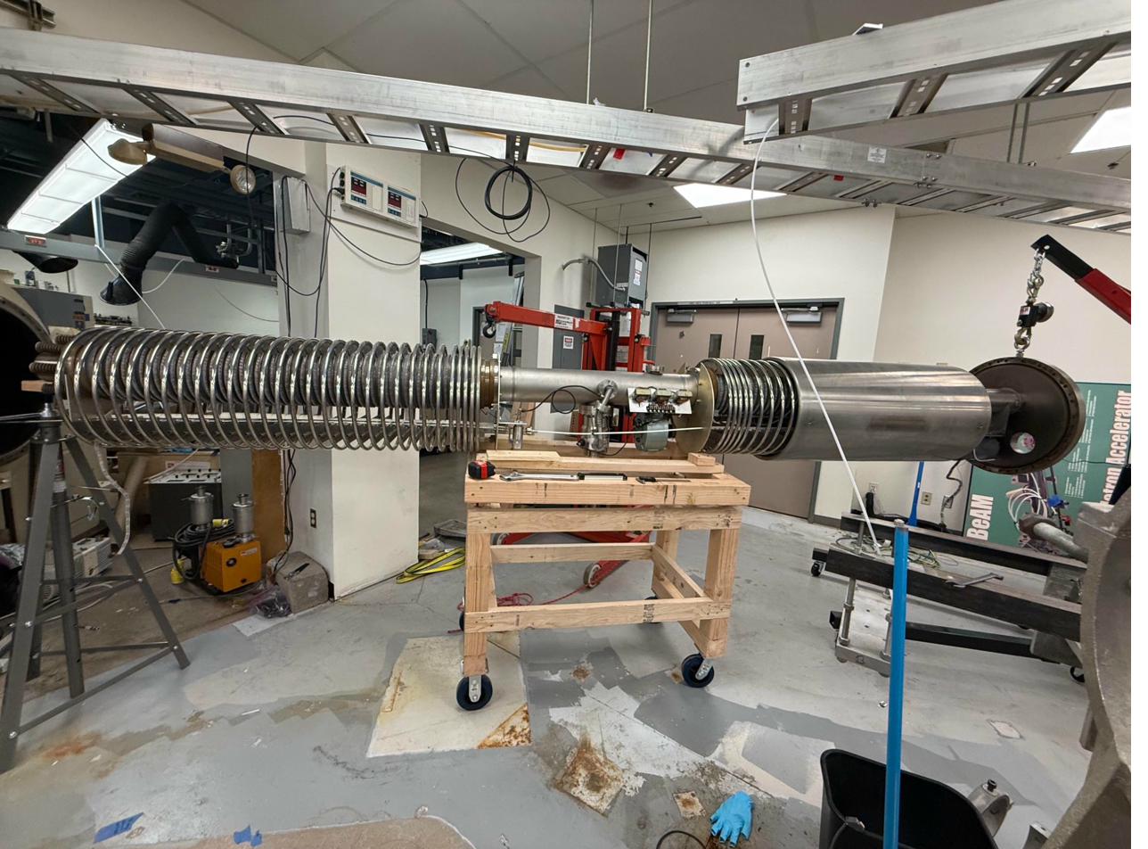 1.7 MV accelerating column after extraction